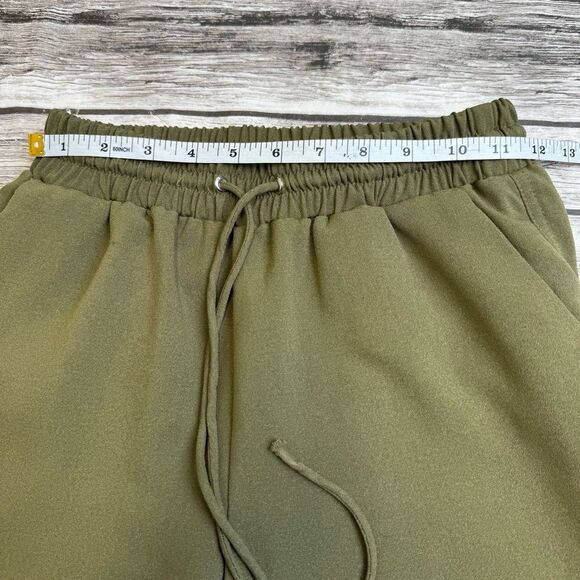 Shinestar Womens Jogger Pants M Med Medium Army Olive Green Elastic Waist Skinny - Picture 9 of 11
